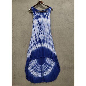 Soprano Maxi Dress Womens Size Small Tie Dye Sleeveless Hi-Low Hem Beach Coastal